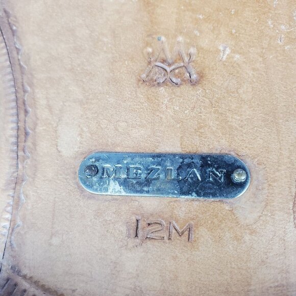 Mezlan Spain Antiqued Brown Gloss Leather Chukka Boots Mens 12 Dress Ankle Shoes - Picture 11 of 13